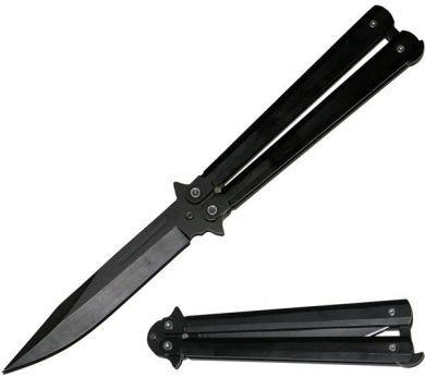 Tactical Black Heavy Duty Butterfly Knife