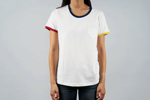 White Multi Coloured Tee